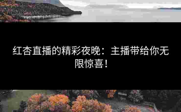 红杏直播的精彩夜晚：主播带给你无限惊喜！